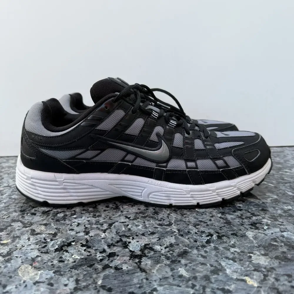 Nike P-6000 Black Iron Grey White Retro Running Shoes CD6404-003 Mens Size 12